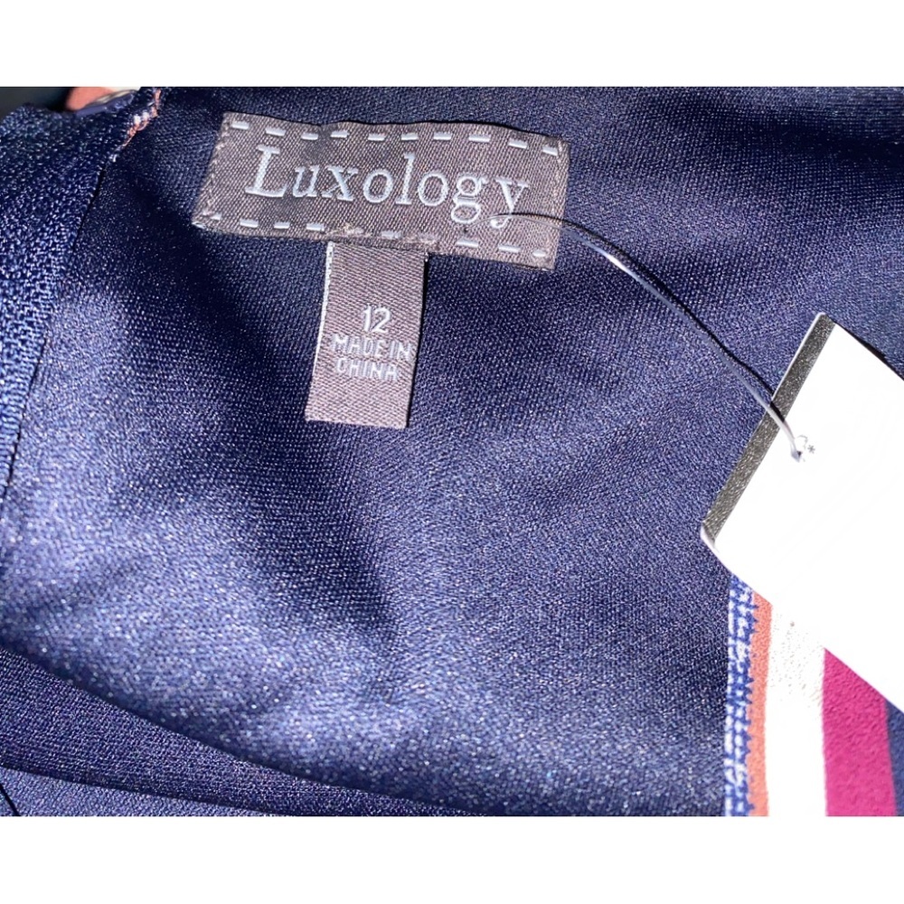 New Luxology high low striped dress with matching belt nice casual dress - Picture 1 of 3
